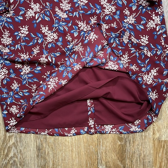 Madewell EUC Floral Dress Button-Back Lined Long Sleeve V-Neck Women's Small S - Picture 6 of 12